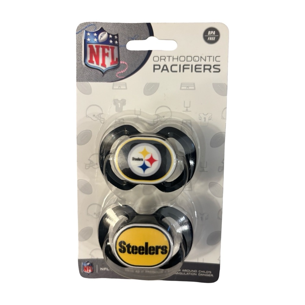 Baby Fanatic NFL Pittsburgh Steelers Two-Pack Pacifiers 3 Month+